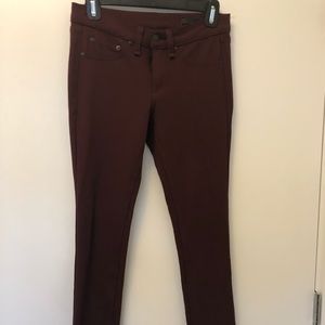 Rag and bone jeans size 25 burgundy
